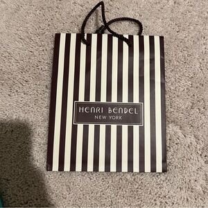 Henri Bendel Black and White Striped Bag
